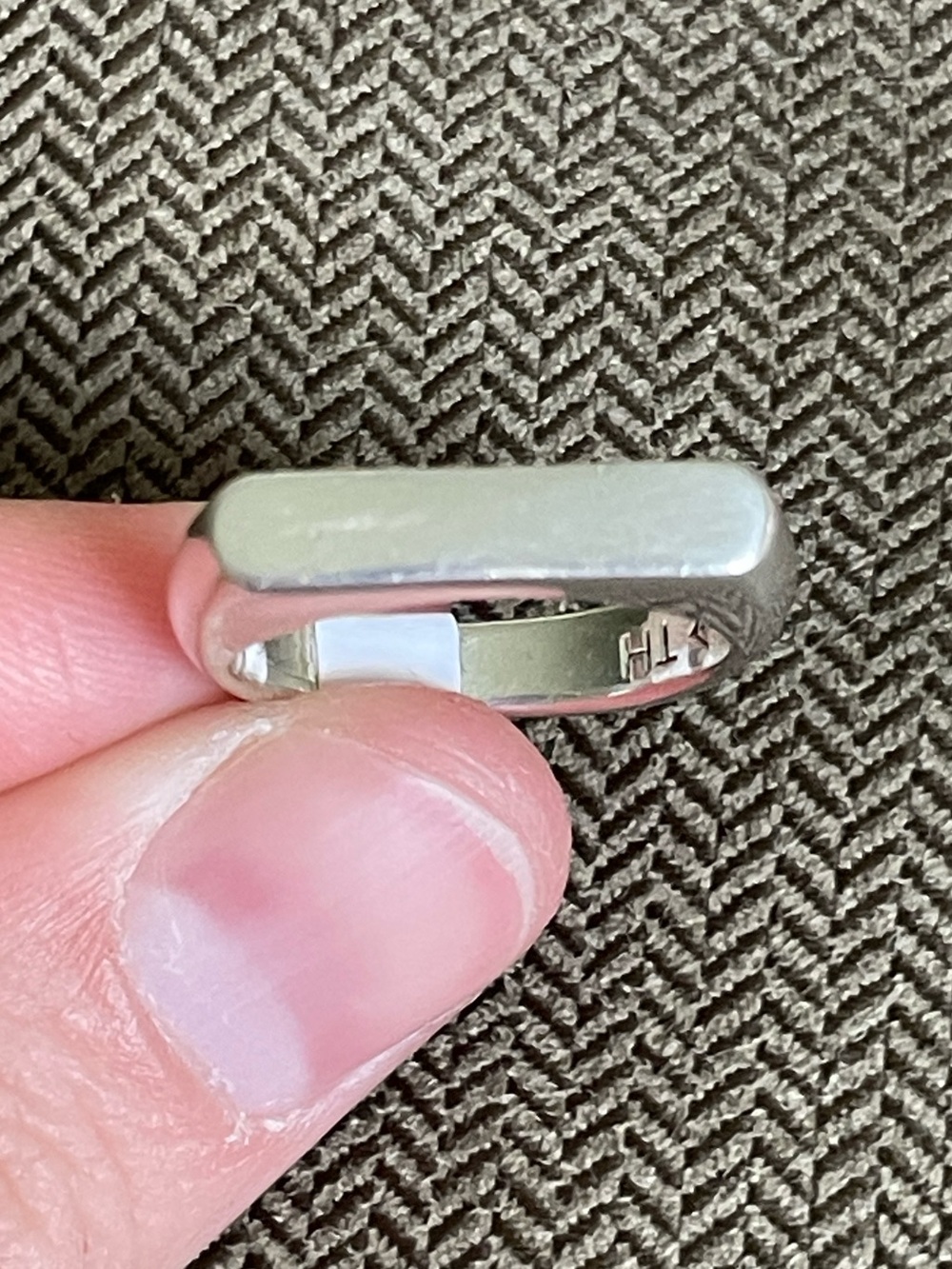 Sterling Silver Signet Bar Ring